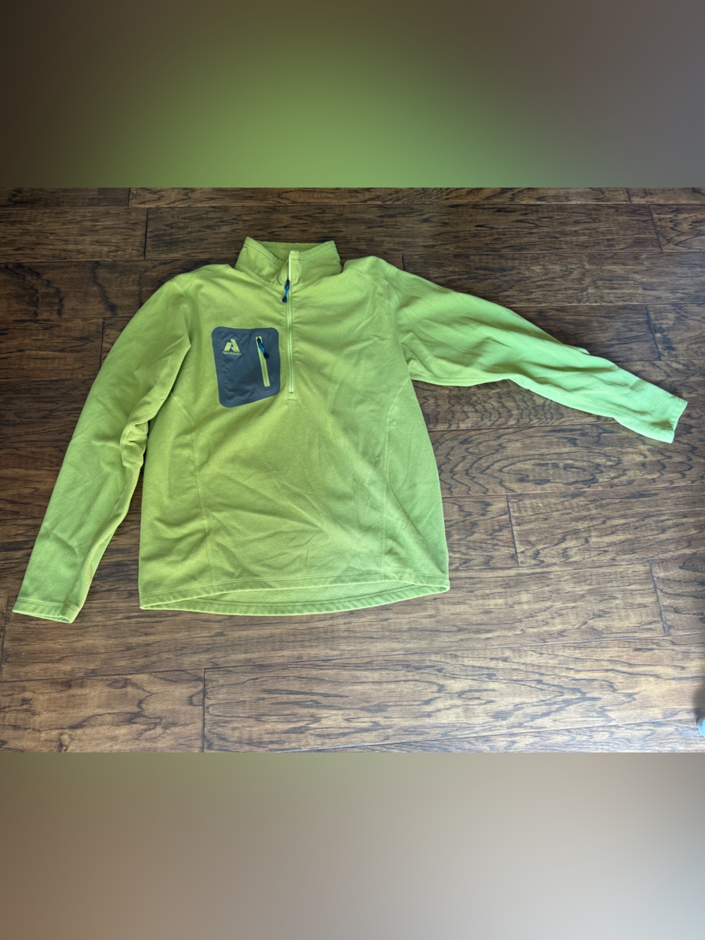 Eddie Bauer Lime Green Quarter-Zip Fleece Pullover
